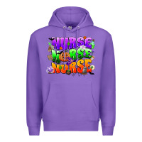 Purple nurse nurse nurse halloween Premium Hoodie - CowGirlArtShop