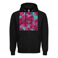 Black breast cancer seamless pattern Zipper Hoodie - texasbilliewilder