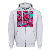 Heather Grey breast cancer seamless pattern Zipper Hoodie - texasbilliewilder