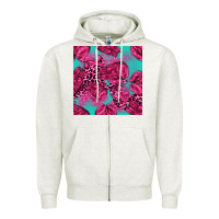 Oatmeal Heather breast cancer seamless pattern Zipper Hoodie - texasbilliewilder