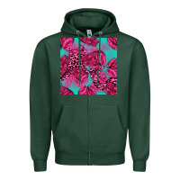 Sports Green breast cancer seamless pattern Zipper Hoodie - texasbilliewilder
