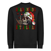 Black Dead inside but jolly af Heavyweight Sweatshirt - NancyCooperArtShop