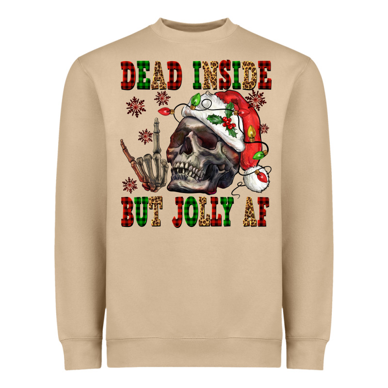Dead Inside But Jolly Af Heavyweight Sweatshirt by NancyCooperArtShop | Teevron