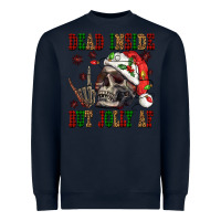 Navy Dead inside but jolly af Heavyweight Sweatshirt - NancyCooperArtShop
