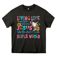 Asphalt living life somewhere between jesus take the wheel Heavy Core Tee - AdoDesignShop