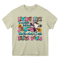 Mossy living life somewhere between jesus take the wheel Heavy Core Tee - AdoDesignShop