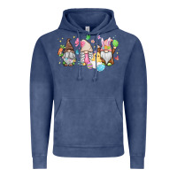 Vintage Denim easter gnomies Vintage Hoodie - MaliasSmallBusiness