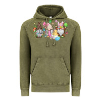 Vintage Olive easter gnomies Vintage Hoodie - MaliasSmallBusiness