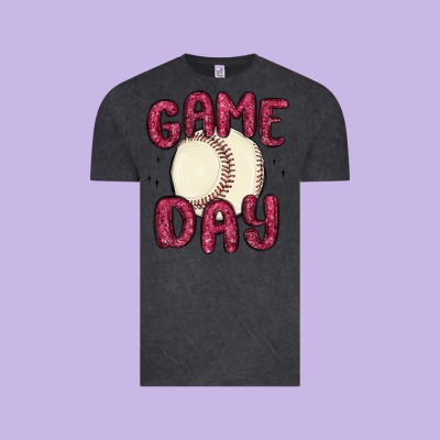 Game Day Baseball Vintage Tee Designed By Maliassmallbusiness