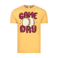 Vintage Mustard game day baseball Vintage Tee - MaliasSmallBusiness