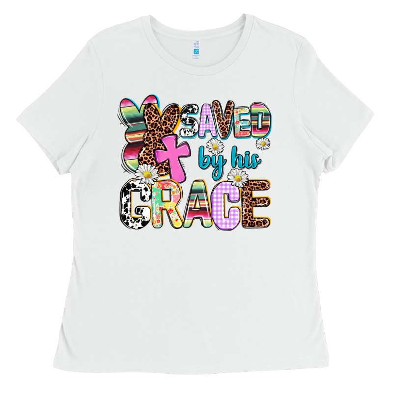 Saved By His Grace Ladies Tee by AdoDesignShop | Teevron