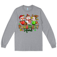Heather Grey christmas pharmacy squad Long Sleeve Tee - MaliasSmallBusiness
