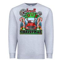 Heather Grey small town christmas Premium Sweatshirt - CowGirlArtShop