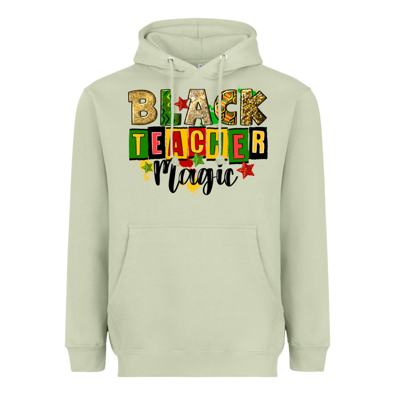 Black Teacher Magic Juneteenth Heavyweight Hoodie by CowGirlArtShop | Teevron
