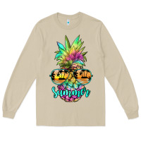 Mushroom tie dye pineapple, summer Long Sleeve Tee - JahusDesignShop