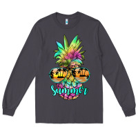 Smoke tie dye pineapple, summer Long Sleeve Tee - JahusDesignShop