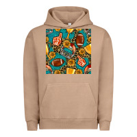Pigment Burro american football winner cup and helmet seamless pattern Urban Hoodie - BundleAndBundleShop