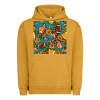 Pigment Peanut Butter american football winner cup and helmet seamless pattern Urban Hoodie - BundleAndBundleShop