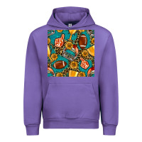 Tulip american football winner cup and helmet seamless pattern Urban Hoodie - BundleAndBundleShop