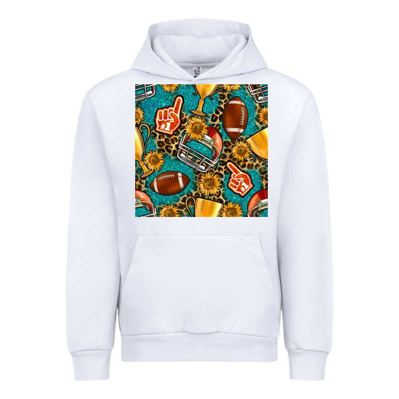 American Football Winner Cup And Helmet Seamless Pattern Urban Hoodie by BundleAndBundleShop | Teevron