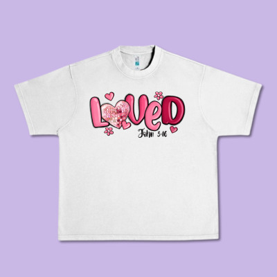 Valentine's Day Loved John 3 16 Urban Heavy Tee Designed By Maliassmallbusiness