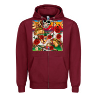 Burgundy mexican  seamless pattern Zipper Hoodie - texasbilliewilder