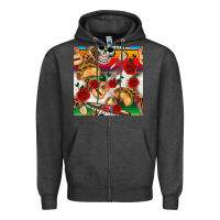 Charcoal Heather mexican  seamless pattern Zipper Hoodie - texasbilliewilder