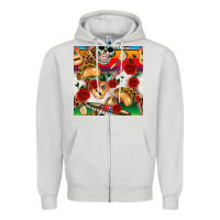 Dove Grey mexican  seamless pattern Zipper Hoodie - texasbilliewilder