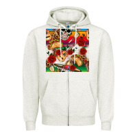 Oatmeal Heather mexican  seamless pattern Zipper Hoodie - texasbilliewilder