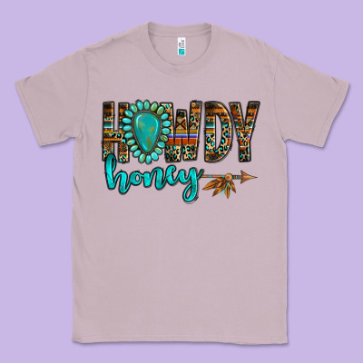 Western Howdy Honey Arrow Gemstone Classic Tee Designed By Nancycooperartshop
