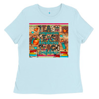 Baby Blue teach compassion kindness confidence Ladies Tee - JahusDesignShop