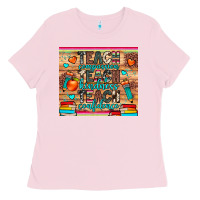Bubblegum Pink teach compassion kindness confidence Ladies Tee - JahusDesignShop