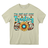 Mossy i'm just out here trusting god Heavy Core Tee - JahusDesignShop
