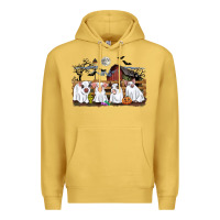 Antique Gold halloween pigs Premium Hoodie - CowGirlArtShop