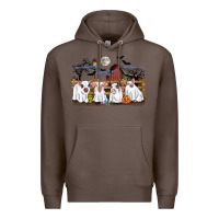 Coffee halloween pigs Premium Hoodie - CowGirlArtShop