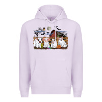 Lilac halloween pigs Premium Hoodie - CowGirlArtShop