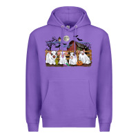 Purple halloween pigs Premium Hoodie - CowGirlArtShop