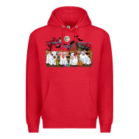 Red halloween pigs Premium Hoodie - CowGirlArtShop