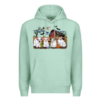 Seafoam halloween pigs Premium Hoodie - CowGirlArtShop