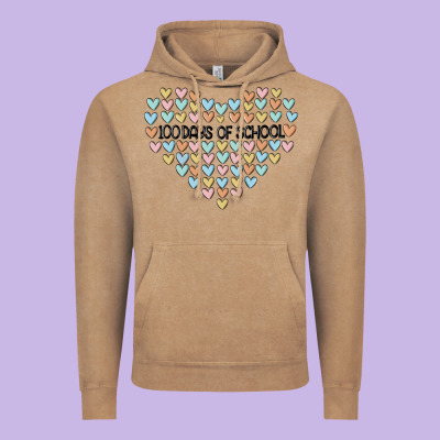 100 Days Of School Vintage Hoodie Designed By Maliassmallbusiness