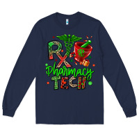 Navy christmas rx pharmacy tech Long Sleeve Tee - MaliasSmallBusiness