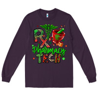 Plum christmas rx pharmacy tech Long Sleeve Tee - MaliasSmallBusiness