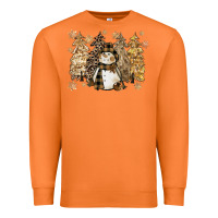 Carrot snowman with christmas trees 11inches Premium Sweatshirt - CowGirlArtShop