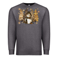 Charcoal Heather snowman with christmas trees 11inches Premium Sweatshirt - CowGirlArtShop