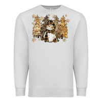 Dove Grey snowman with christmas trees 11inches Premium Sweatshirt - CowGirlArtShop