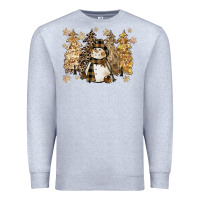 Heather Grey snowman with christmas trees 11inches Premium Sweatshirt - CowGirlArtShop