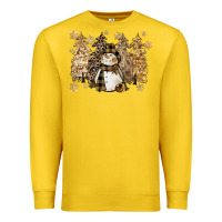 Lemon snowman with christmas trees 11inches Premium Sweatshirt - CowGirlArtShop