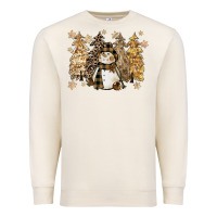 Sandshell snowman with christmas trees 11inches Premium Sweatshirt - CowGirlArtShop