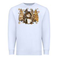 White snowman with christmas trees 11inches Premium Sweatshirt - CowGirlArtShop