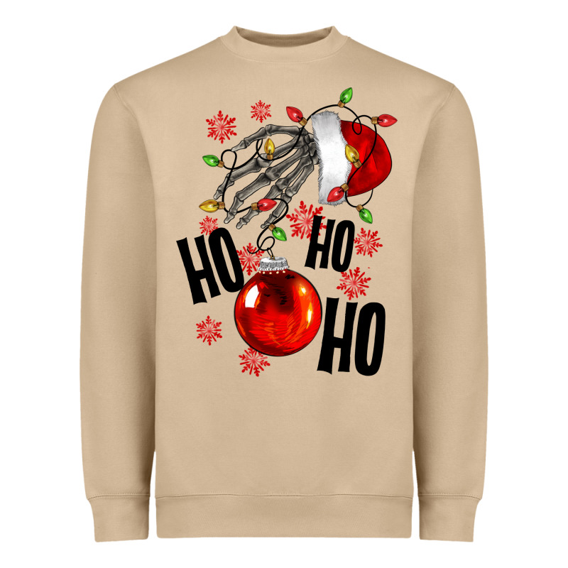 Ho Ho Ho Skeleton Heavyweight Sweatshirt by NancyCooperArtShop | Teevron